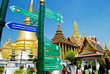 Direction sign for traveler in Buddha temple