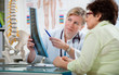 Doctor explaining x-ray results to patient