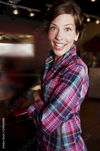 Photo: Side View Of A Woman Smiling Side View Of A Woman Smiling