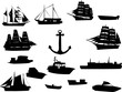 collection of ships - vector