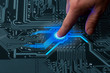 power finger is charging corcuit board