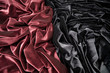 darkly-red and black glossy velvet