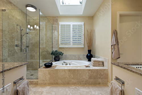 Photo: Luxury master bath with skylight Luxury master bath with skylight