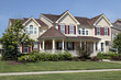 Home with red shutters Home with red shutters
