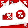 Vector: Percentage labels Percentage labels