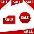 Vector: Sale labels in English Sale labels in English