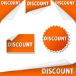 Vector: Discount labels in English Discount labels in English