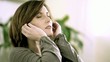 Relaxed woman listening to music; HD 720, H 264
