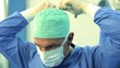 Surgeon Wearing Protective Mask; HD 720, H 264