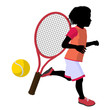 Teen Tennis Player Illustration