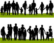collection of family silhouettes collection of family silhouettes