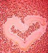 waterdrop background from heart red color