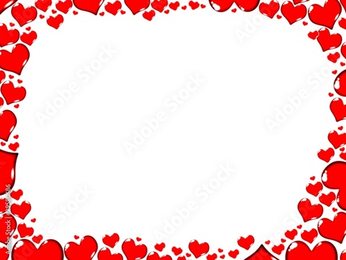 Love Heart Borders. love red hearts border frame