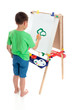 Photo: A boy painting a picture A boy painting a picture