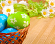 Easter eggs in the basket
