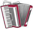 Concert Accordion isolated on a white background