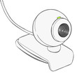 Web camera isolated on a white background