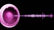 Flyer audio spectre rose fond noir animation Flyer audio spectre rose fond noir animation
