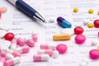 Photo: Medical form with pills Medical form with pills