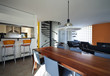 Modern house, dining-room with the modern furniture Modern house, dining-room with the modern furniture