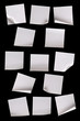 white paper notes on black background white paper notes on black background