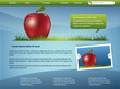 Website template design with apple