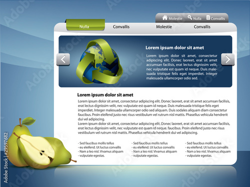 Vektor: Webdesign template - Healthy life Webdesign template - Healthy life