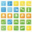 green energy icons