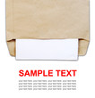 brown document envelope with paper