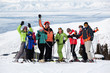 Friends at the ski resort Friends at the ski resort