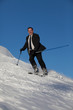 Man in business sute on ski Man in business sute on ski