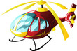 Vektor: Cartoon ambulance helicopter Cartoon ambulance helicopter