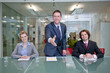 Friendly businesspeople in conference room