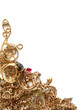 Gold Jewelry On White