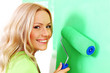 woman paint on wall