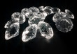 lot of sparkling diamonds isolated on black lot of sparkling diamonds isolated on black