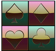 Washed Metallic Casino Card Signs Web Buttons