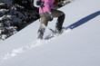 Schneeschuhwanderer bei der Wanderung durch die Alpen