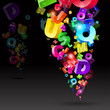 Abstract rainbow letters Abstract rainbow letters
