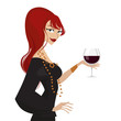 woman with wine glass