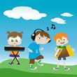 kids playing music