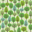 Vektor: seamless pattern with a green forest seamless pattern with a green forest
