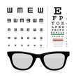 vector Snellen eye test chart