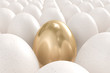 Golden egg standing out from the others