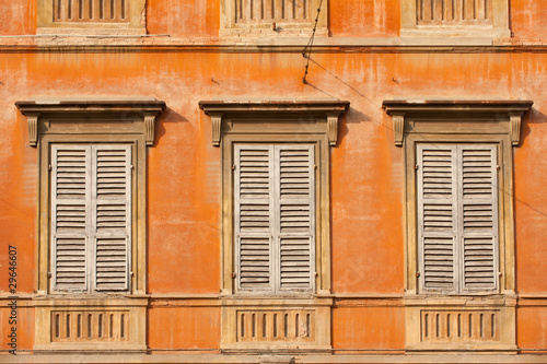 Photo: Colorful facade of old Modena building, Italy Colorful facade of old Modena building, Italy