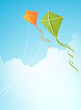 two kites in the sky