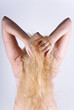 Back of beauty blonde hairs