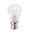 Lightbulb with Bayonet fitting Isolated on White Lightbulb with Bayonet fitting Isolated on White
