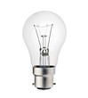 Lightbulb with Bayonet Fitting Isolated on White Lightbulb with Bayonet Fitting Isolated on White