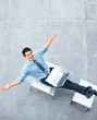 Businessman mixing business with pleasure